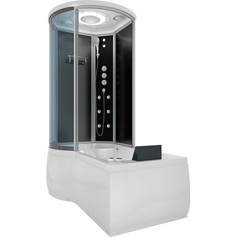 Whirlpool Wanne Duschtempel Dusche Duschkabine K55-R33-WP 100x170 cm ohne 2K Scheiben Versiegelung (1/5)