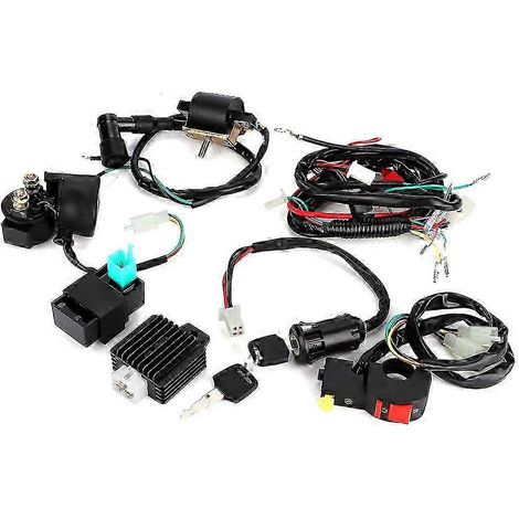 Kit de faisceau de câblage complet pour moteur de moto tout-terrain 110 cm3 à démarrage au kick (1/5)