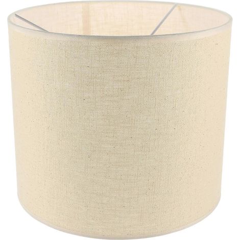 Lampe de table décorative en tissu, 30 x 25,5 cm, couleur beige, pour table de chevet, bureau, coin lecture et intérieur.-AquaForge (1/4)