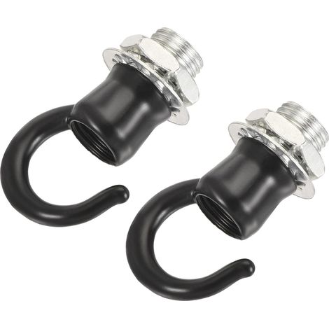 2er Pack Legierung Decke Haken Zubehör Platte 22mm x 28mm Noir (1/5)