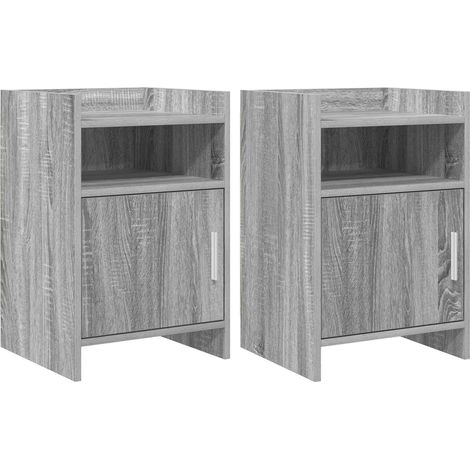 Tables de chevet 2 pc Sonoma gris 40 x 36 x 60 cm vidaXL
