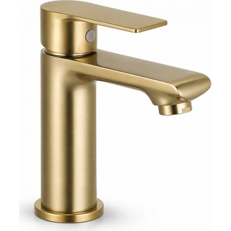 Miscelatore Rubinetto Oro Opaco Casa Bagno Lavabo Monocomando Moderno 94017