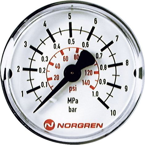 IMI NORGREN Manometer 18-015-884 Anschluss (Manometer): Rückseite 0 bis 16 bar Außengewinde R1/8 1