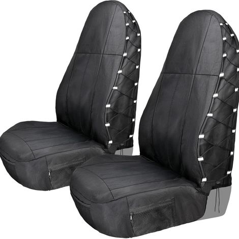 Housse Siege Voiture - Tissu Oxford 500D Impermeable - Pour Isuzu Dmax Mux 2000-2024 - 2 Pieces (1/5)