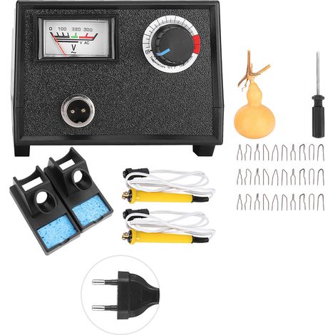 Kit de pyrogravure professionnel avec thermostat, fer à pyrograver électrique 220V (prise UE) (1/5)