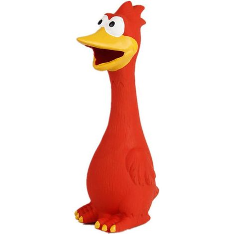 Poulet hurlant en latex pour chats et chiens, jouet sonore puissant pour la poussée dentaire, résistant aux morsures, jouet étrange pour animaux de compagnie