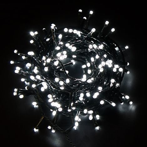 Catena Luminosa di Natale a 200 LED con 8 giochi di Luce per uso Interno/Esterno (Luce Bianca) (1/2)