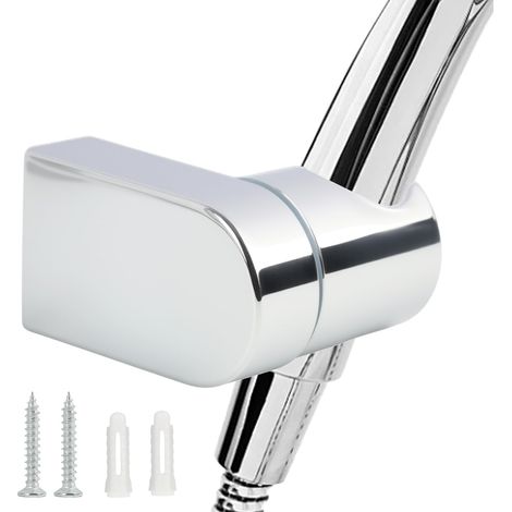 Support Pommeau De Douche Salle De Bain Accessoire Mural Est Compatible Avec La Plupart Des Tuyaux (1/5)