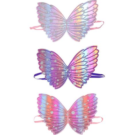 Lot de 3 ailes d'ange décoratives pour une fête d'enfants. Accessoires de fête pour les vacances.-30.5x22cm (1/3)