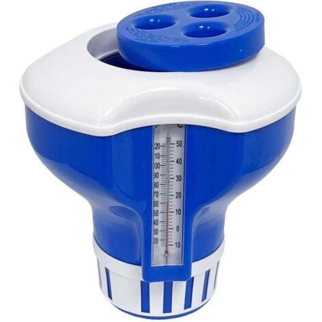 Large dosing float including thermometer, adjustable chlorine doser, chlorine and bromine tablets, swimming pool accessories, frame pool (1/4)