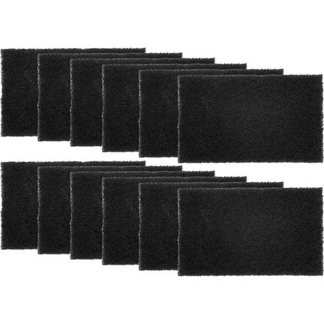 Lot de 12 Filtres Absorbants pour Poubelles, DéSodorisant Purifiant au Charbon Actif Seaux à Compost-Rectangle (1/4)