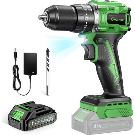 50Nm Brushless Perceuse Visseuse Devisseuse Percussion sans fil 21V (1/5)