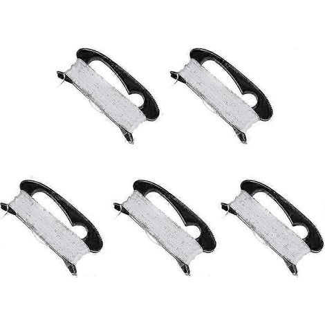 Ficelle de cerf-volant avec support pour enrouleur, ligne de cerf-volant de 100 m, paquet de 5 (noir) (1/5)