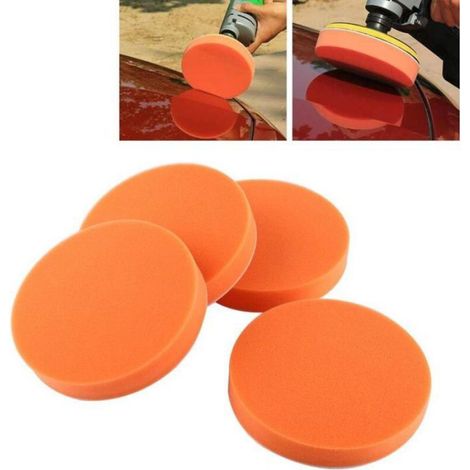 10pcs 6"(150mm) polissage éponge polissage cirage pad kit outil pour voiture polisseur tampon orange (1/4)
