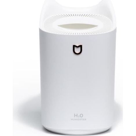 Humidificateur d’Air 3L - 250 ml/h - 3 Niveaux de Brouillard - 22db - lamp colore - Blanc (1/4)