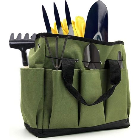 Borsa porta attrezzi da giardino – Set completo antipolvere con manici rinforzati e scomparti organizzati