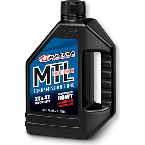 Aceite para transmisión de 2 tiempos MAXIMA RACING OILS MTL-R 80WT. 1 litro (12) (AKC) (1/2)
