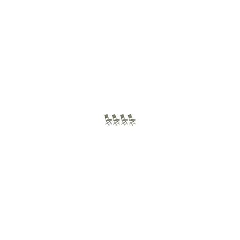 Lot de 4 Chaises de jardin Essentia pliable vert laurier - Hespéride