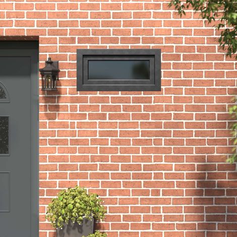 vidaXL Fenêtre de sous-sol RISOR 80 x 40 cm PVC et verre Anthracite