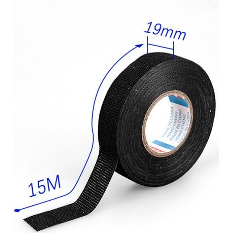 Ruban tissé Coroplast résistant à la chaleur, 15 mx 19 mm, para ganancia de cables de automóviles, 1 pieza (1/5)