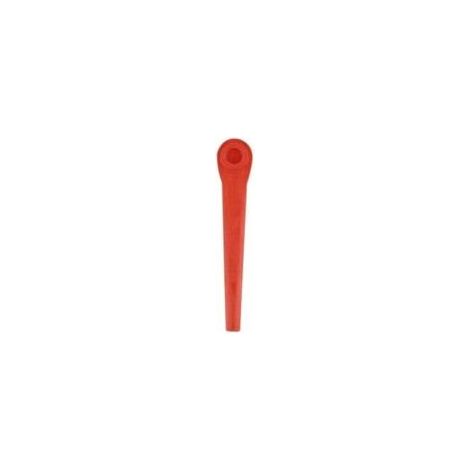 Packung mit 100 Kunststoffklingen, kompatibel mit Gardena Rasentrimmern, Ersatzklingen für Gardena Rasentrimmer und Akku-Rasentrimmer, rot Crezuo (1/4)