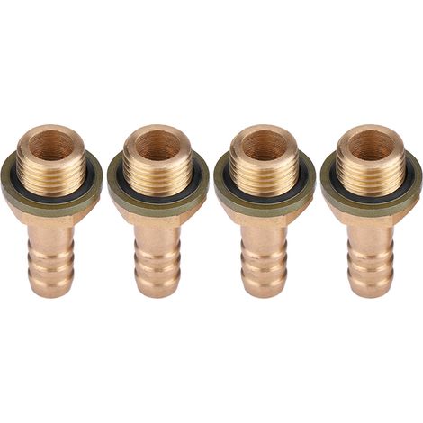 GARRYFIZH 4 adaptateurs à vis creuse M8 pour système de refroidissement d'huile de moto, M121,25 mm
