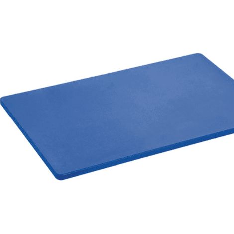 Planche à découper (L)600 x (P)400 mm, HACCP, en polyéthylène bleu (1/3)