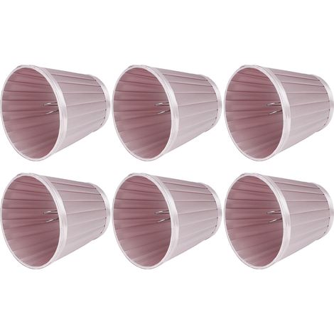 6er-Pack Ersatzlampenschirme für E14-Fassung, passend für Wand- und Deckenleuchten, rosa-lila (1/5)