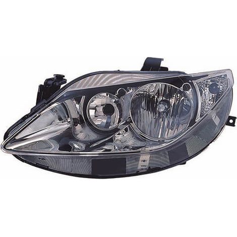 Phare avant gauche chromé H7/H7 Seat Ibiza 4 6J5, 6P1 phase 1 2008-2012