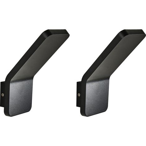 LED Außenwandleuchte 2er Set TYNET Schwarz (1/5)
