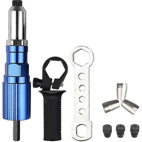 Riveter Gun Adapter. Cordless Electric Riveter Gun With Non-slip Handle. Rivet Adapter Insert Nut Hand Power Tool Accessories