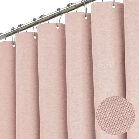 Pink shower curtain, 180 x 180 cm, machine washable, thick, waterproof, suitable for bathroom bathtubs. (1/5)