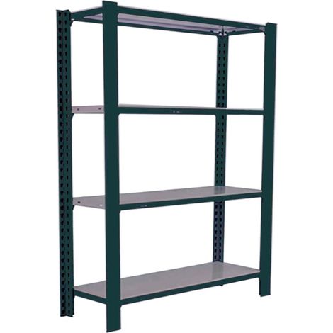 Officlick Étagère métallique moderne anthracite 150 cm (1/4)