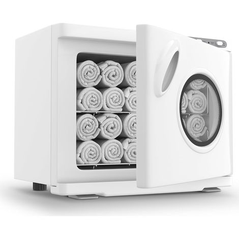 Sèche-serviettes 23 l, vitesse de chauffage extrêmement rapide, utilisation facile, chauffage rapide pour salon de beauté, coiffeur, spa, salle de bain, hôtel (blanc) (1/5)