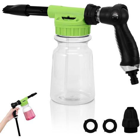 1000ML Foam Gun Car Foam Cannon, Multifunction Car Cleaning Foam Gun for Cleaning Car and Motorcycle Gardens (Grün) (1/5)