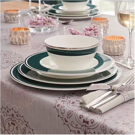 Tovaglia rotonda Monte Carlo Charlene Grigia 150cm - D-c-table