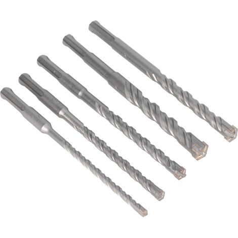 Set mit 5 Betonbohrern 160 mm, Hartmetall 40Cr, Mauerwerksbohrer 6-14 mm, für Wände, Ziegel und Betonsteine, robust und langlebig. (1/5)