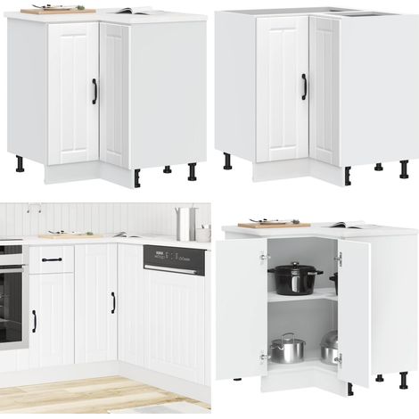 vidaXL Küchen-Eckunterschrank Lucca Weiß Holzwerkstoff (1/5)
