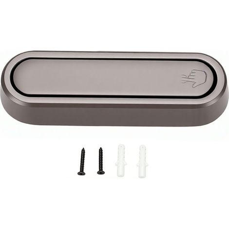 Crochets muraux pliables cintres dissimulés pour vêtements manteau serviette sac à dos adhésif gain de place pliable salle de bain cuisine entrée coins ronds gris perle (1/5)