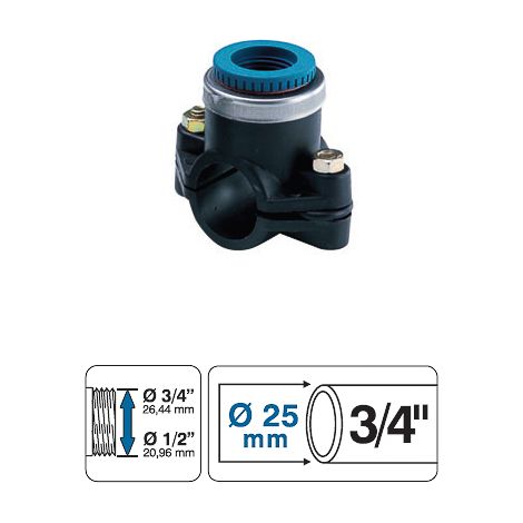 SUPPORTO PER IRRIGAZIONE DA 3/4 UNIFLEX SFUSO NERO 824590