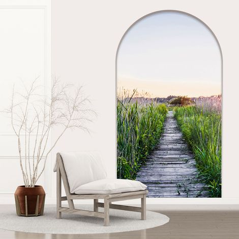 Stickers Trompe l'oeil Arche - Voute - Chemin - 60 x 105 cm (1/5)