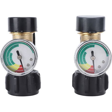 Jauge de réservoir de gaz, connecteur QCC1 POL, indicateur de niveau de pression pour réservoirs de 5 à 40lb, 2 pièces (1/5)