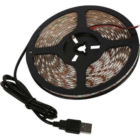 Alimentation USB 5V, bande LED 5050 étanche, éclairage décoratif, rétroéclairage TV (blanc chaud) (1/5)