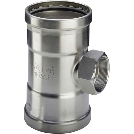 Viega Sanpress Inox XL-T-piece 482879 76, 2000 x Rp 2 x 76, 2000 mm, acier inoxydable, SC-Contur