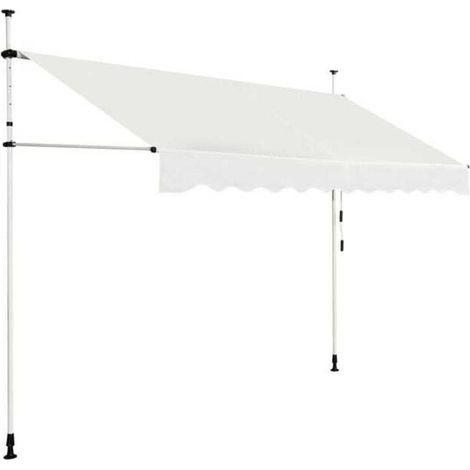 Pour balcon ou terrasse, ombrage réglable et abri pluie avec store banne à manivelle sans perçage (1/5)