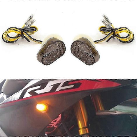 intermitentes LED de montaje empotrado para Yamaha Yzf R1 R6 Yzf R6s Fz1s Fazer 1000 Fz6s Fazer 600. Intermitentes de motocicleta. 2 piezas SZRH AS (1/4)