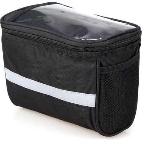 Sac De Rangement Pour Guidon De Vélo - Étanche - 22 X 13 5 X 16 Cm - Noir - 130 G - Pour Vélo De Montagne Et Route (1/4)