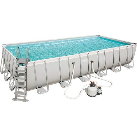 BESTWAY 56475 PISCINA FUORITERRA CON STRUTTURA METALLO 732x366xH132cm COMPLETA