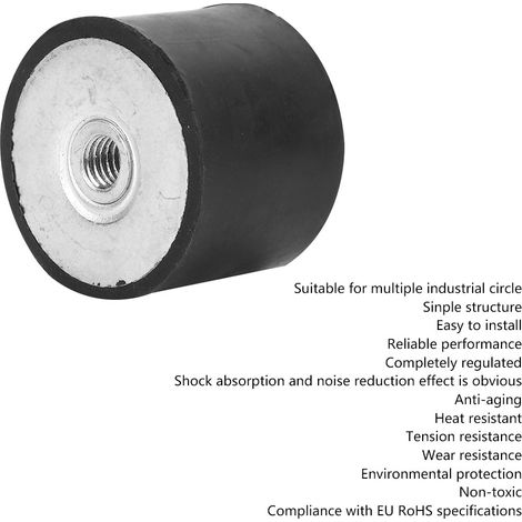 4 Pièces Caoutchouc Non Toxique Support Antivibratoire Isolateur à Bobine Amortisseur DD4030 M10 pour Auto Machinerie (1/5)