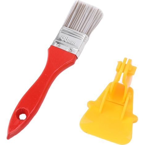 Brosse de coupe murale réutilisable, manche en bois léger, ensemble de peinture coudée pour meubles (1/5)